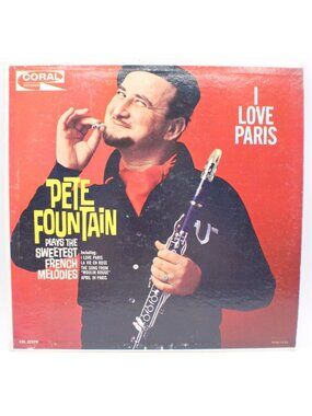 Jazz Icon Pete Fountain I Love Paris Record Vinyl LP USA Clarinet Dixieland Vtg